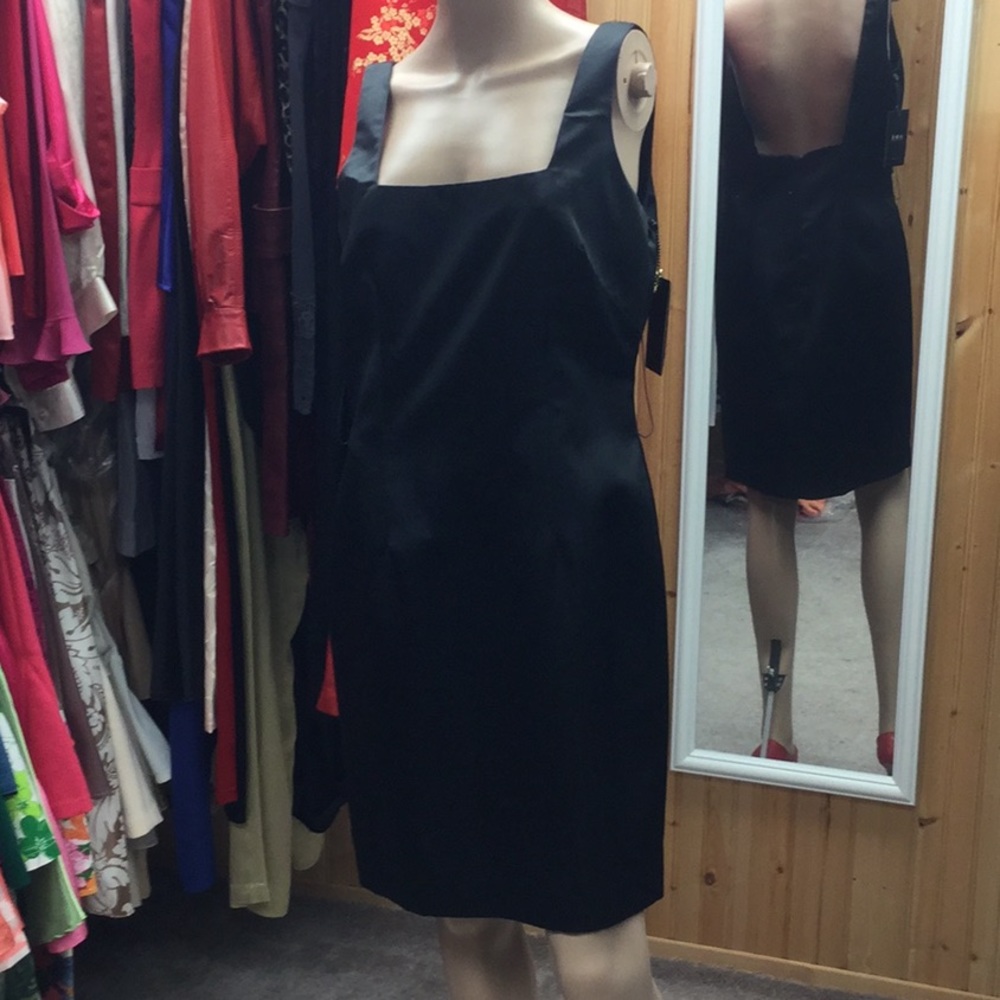 ABS black satin dress 8 NWT